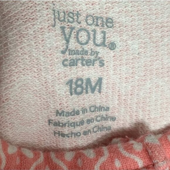 Carters Just One You Baby Girls Pink Turtle Jumpsuit Long Sleeve Size 18M - Picture 3 of 8